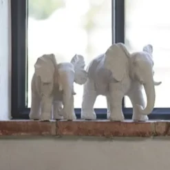 Light en Living Ornament 24x17x20,5 cm ELEPHANT crème