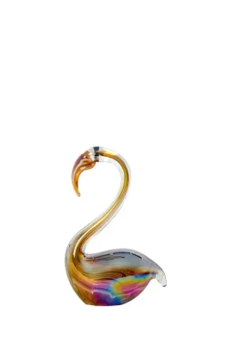 Light en Living Ornament 13x8x20 cm SWAN glas bruin+crème