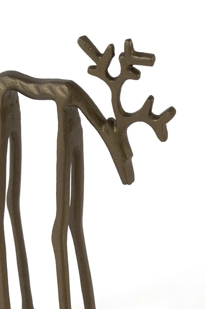 Light en Living Ornament 15x6x25 cm DEER mat bruin-brons