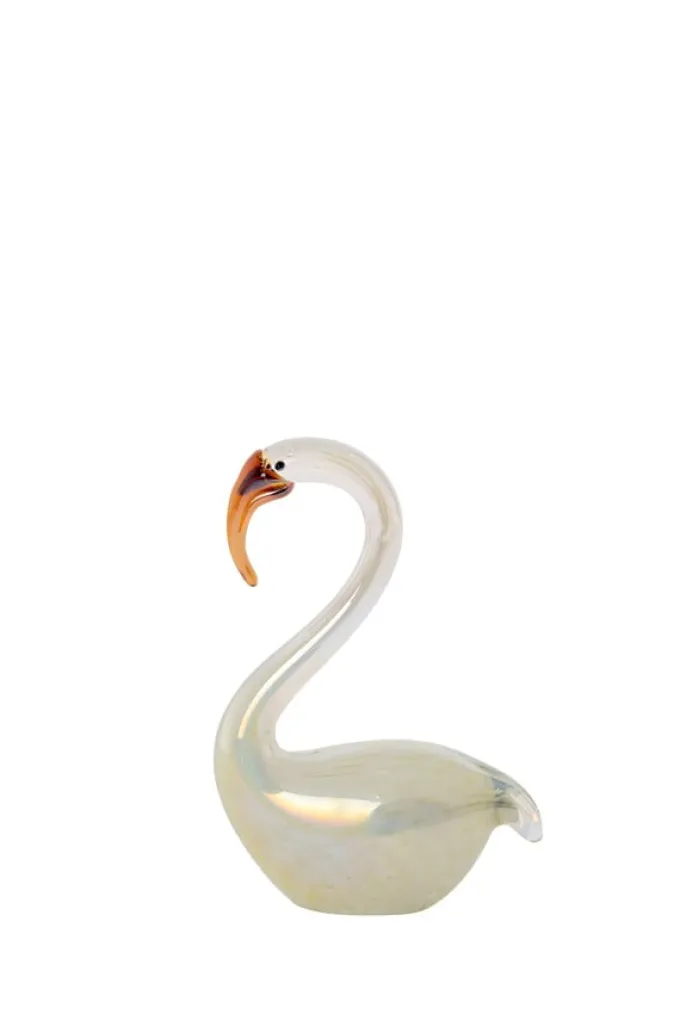 Light en Living Ornament 13x8x20 cm SWAN glas crème