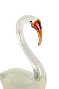 Light en Living Ornament 13x8x20 cm SWAN glas crème