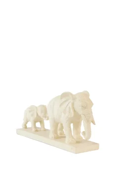 Light en Living Ornament 46x11,5x21,5 cm ELEPHANT zand+goud