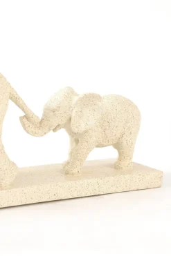 Light en Living Ornament 46x11,5x21,5 cm ELEPHANT zand+goud