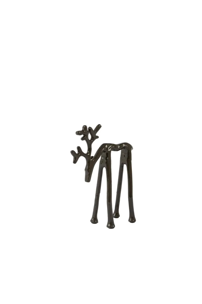Light en Living Ornament 15x6x20 cm DEER glans bruin-brons