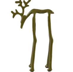 Light en Living Ornament 15x6x25 cm DEER glans olijf groen
