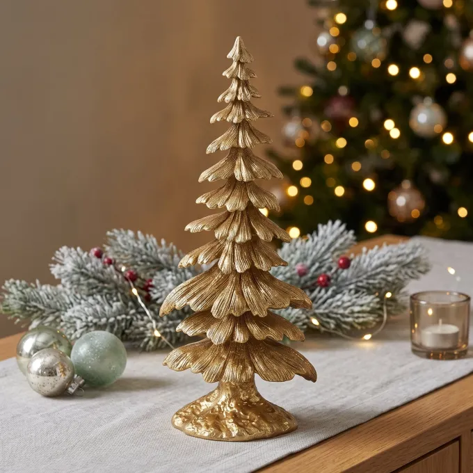 Light en Living Ornament 14,5x9,5x35,5 cm TREE goud