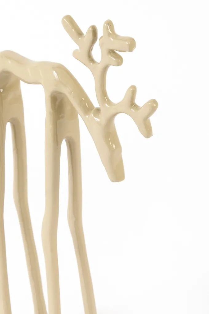 Light en Living Ornament 15x6x25 cm DEER glans zand