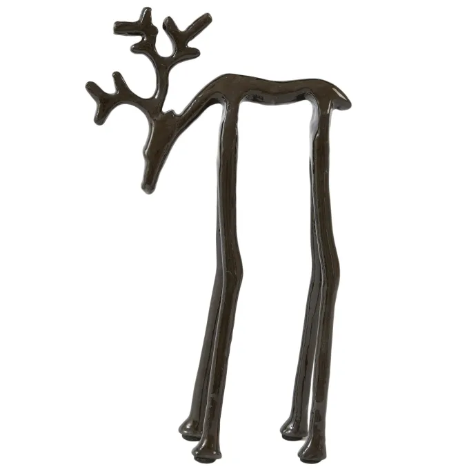 Light en Living Ornament 15x6x25 cm DEER glans bruin-brons