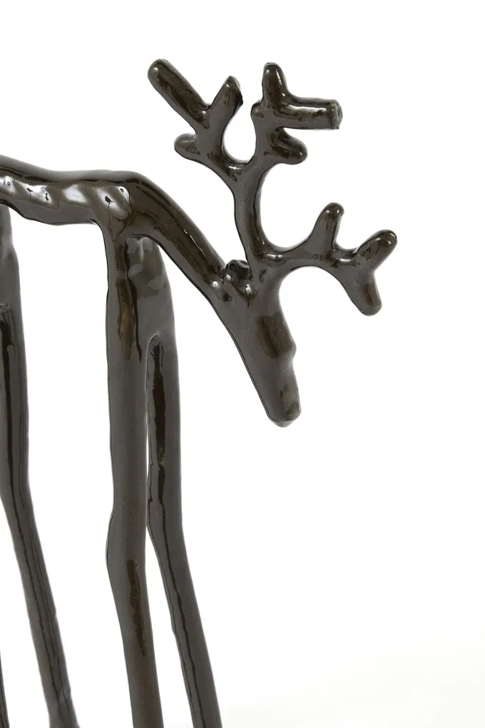Light en Living Ornament 15x6x25 cm DEER glans bruin-brons