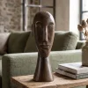Light en Living Ornament 12x11x38 cm HEAD in bruin hout