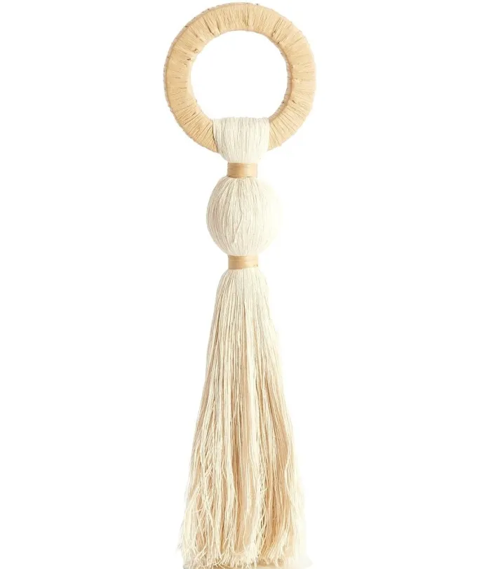 Light en Living Ornament YAVIZA Ø11x47 cm - Crème & Raffia Naturel