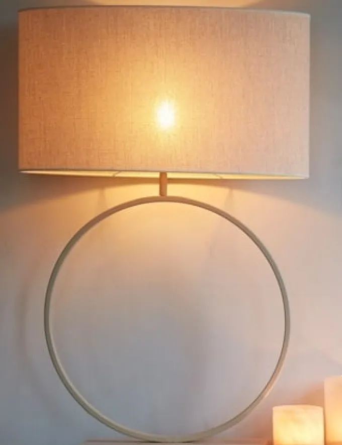 Light en Living Ovale Lampenkap BRESKA in Parelwit - Stijlvol design in diverse maten