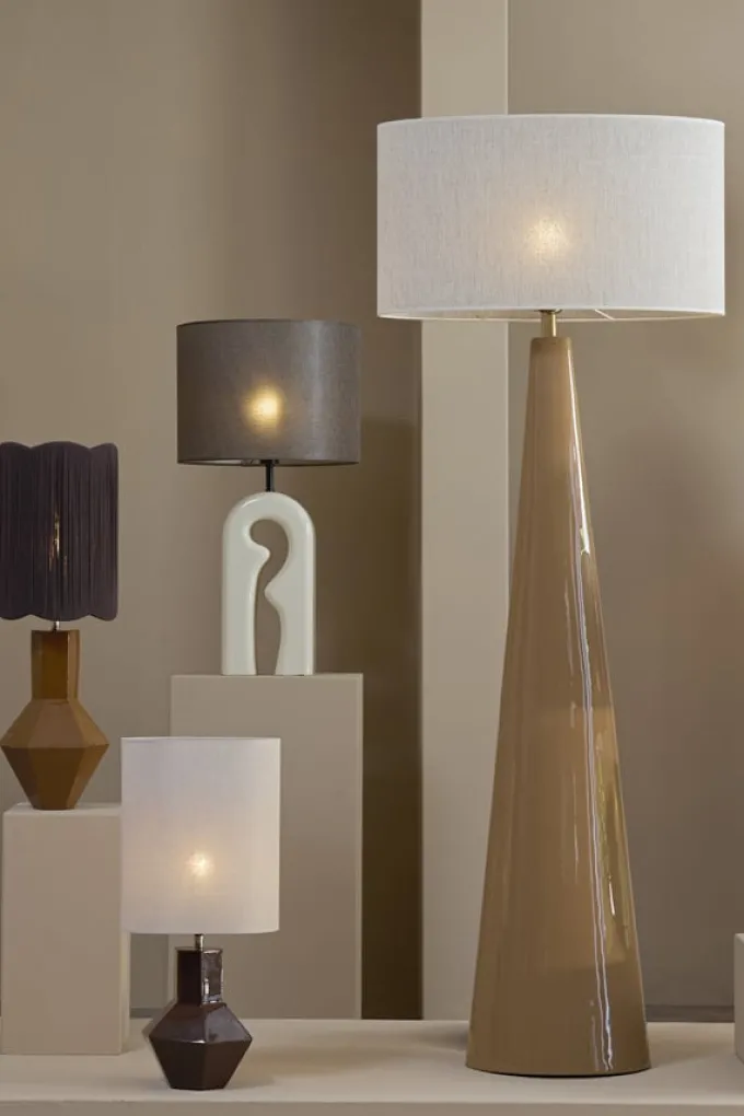 Light en Living Ovale Lampenkap BRESKA in Parelwit - Stijlvol design in diverse maten