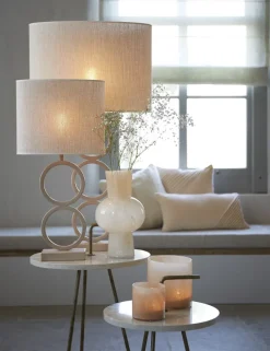Light en Living Ovale Lampenkap BRESKA in Parelwit - Stijlvol design in diverse maten