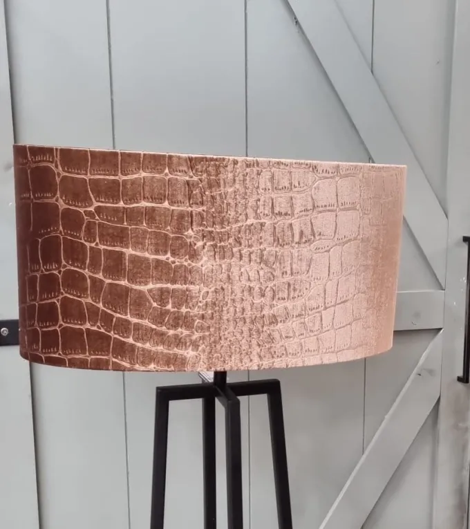 Light en Living Ovale lampenkap PRAYA bruin 45x21x22 cm - Light & Living