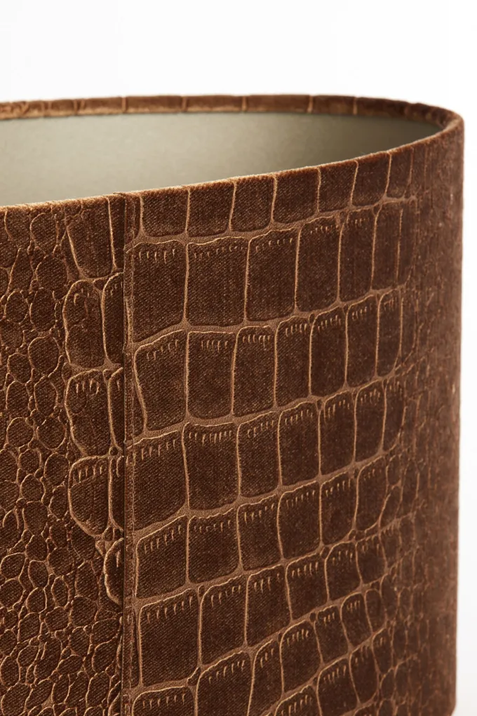 Light en Living Ovale lampenkap PRAYA bruin 45x21x22 cm - Light & Living