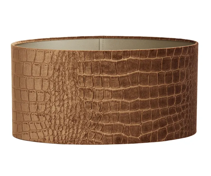 Light en Living Ovale lampenkap PRAYA bruin 45x21x22 cm - Light & Living