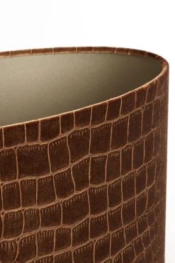 Light en Living Ovale lampenkap PRAYA bruin 45x21x22 cm - Light & Living