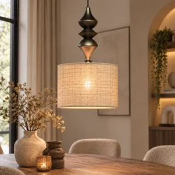 Light en Living Pendel Ø13x34 cm SIOTA mat bruin-brons