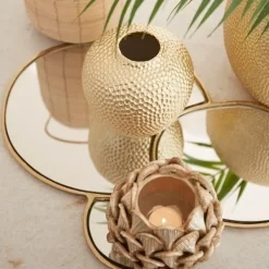 Light en Living Plateau DALENA glas goud - 2 maten