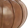 Light en Living Poef Ø58x32 cm CALIMA leer bruin