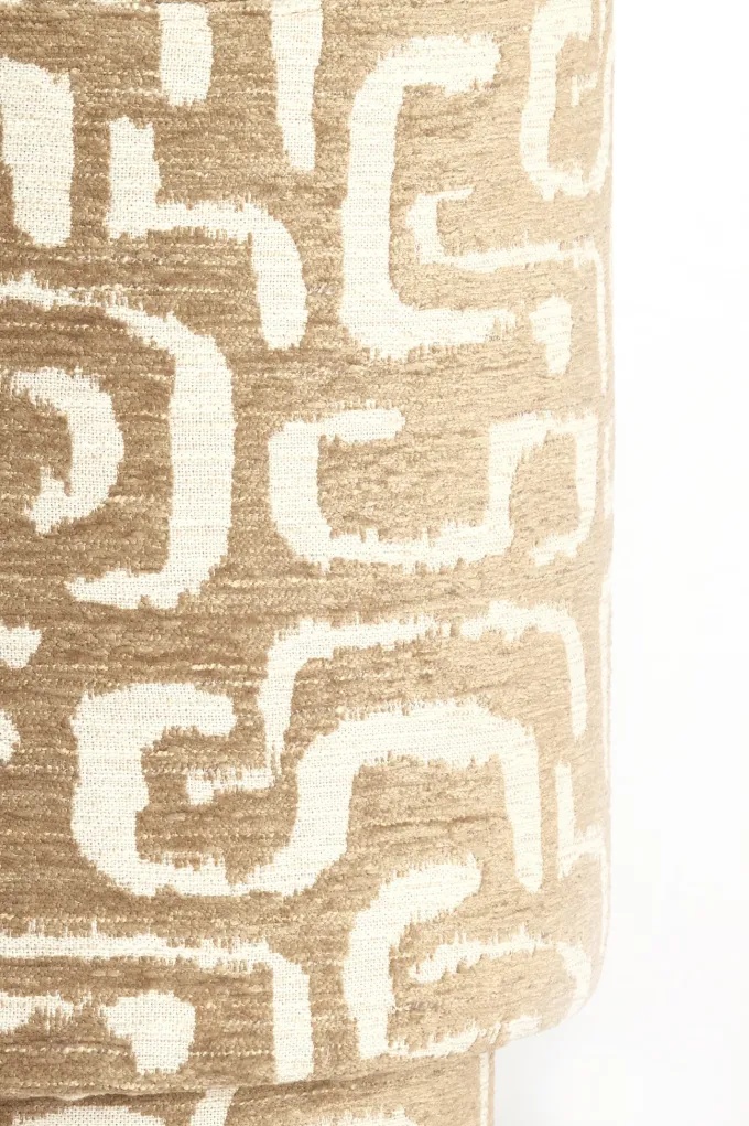 Light en Living Poef Ø40x44 cm DAVONTE groen-grijs+beige