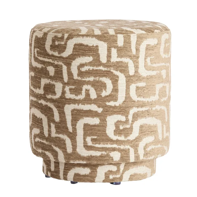 Light en Living Poef Ø40x44 cm DAVONTE groen-grijs+beige