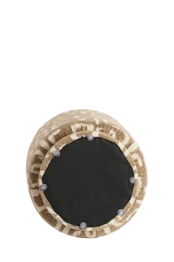 Light en Living Poef Ø40x44 cm DAVONTE groen-grijs+beige