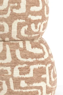 Light en Living Poef Ø40x46 cm LEYLA terra+beige