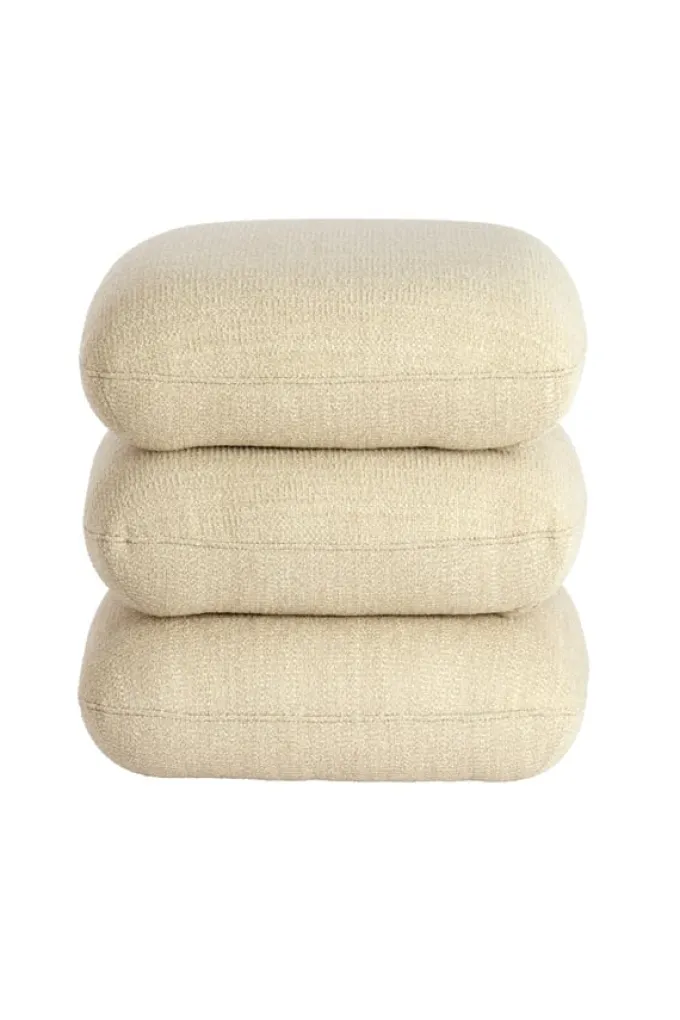Light en Living Poef 44,5x44,5x44,5 cm LAURIE - crème
