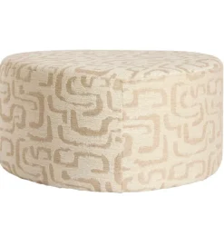 Light en Living Poef 68x68x35 cm LIBERIA beige+zand