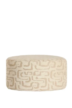 Light en Living Poef 68x68x35 cm LIBERIA beige+zand