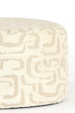 Light en Living Poef 68x68x35 cm LIBERIA beige+zand