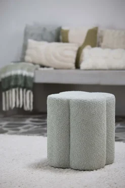 Light en Living Poef 38x38x45 cm NALANI mint groen