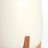 Light en Living Pot deco op voet Ø36x50 cm KARUNA hout+mat crème