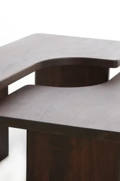 Light en Living Salontafel Set van 2 Crato Acacia hout Choco Bruin