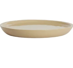 Light en Living Schaal ADA Ø42x5 cm – Glanzend Zandkleurig Keramiek | Light & Living