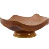 Light en Living Schaal op voet 36x33,5x14 cm SARAG keramiek oud roze+cognac