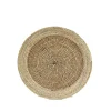 Light en Living Schaal/wandorn Set van 2 Ø40x4,5+Ø50x6 cm BURICA zeegras nat+crème