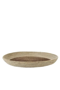 Light en Living Schaal/wandorn Set van 2 Ø40x4,5+Ø50x6 cm BURICA zeegras nat+crème