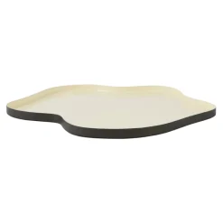 Light en Living Schaal Ø50x2 cm PEDRIO glans crème+mat bruin-brons