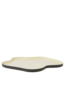Light en Living Schaal Ø50x2 cm PEDRIO glans crème+mat bruin-brons