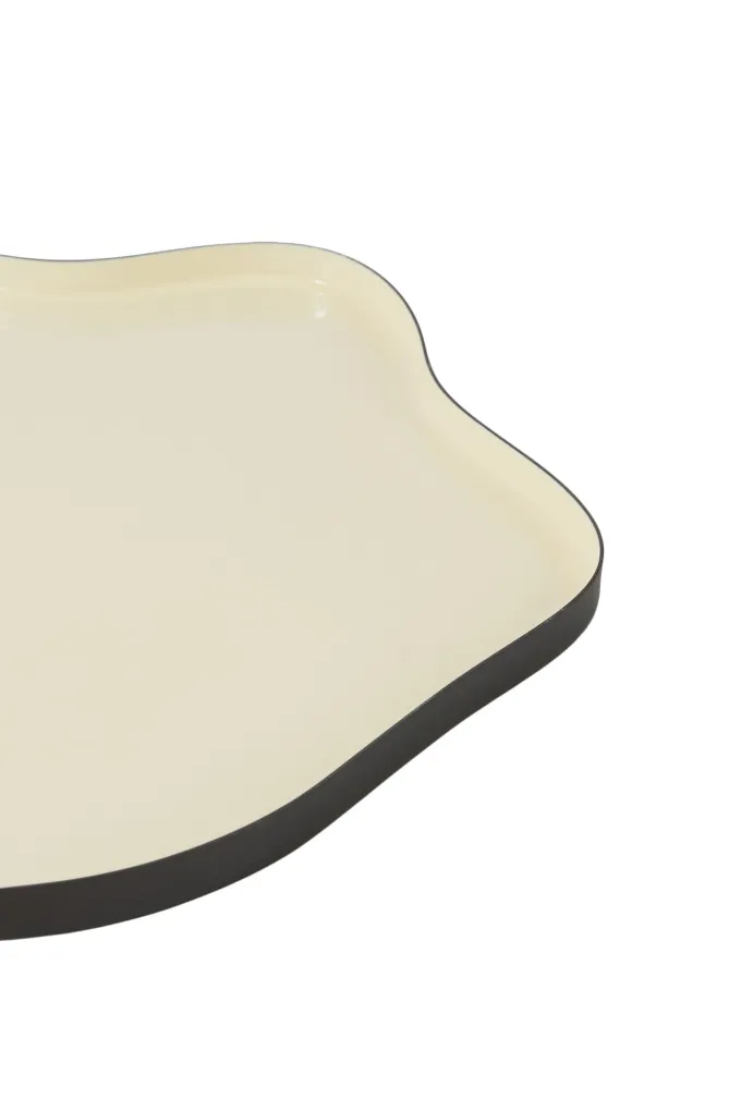 Light en Living Schaal Ø40x2 cm PEDRIO glans crème+mat bruin-brons