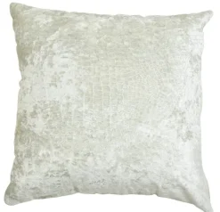 Light en Living Sierkussen BOCANDA 45x45 cm - Zilver of Taupe met Croco-look