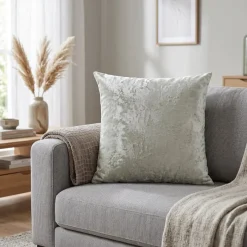 Light en Living Sierkussen BOCANDA 45x45 cm - Zilver of Taupe met Croco-look