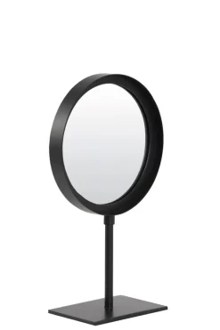 Light en Living Spiegel rond 20x10x35 cm LURI mat zwart