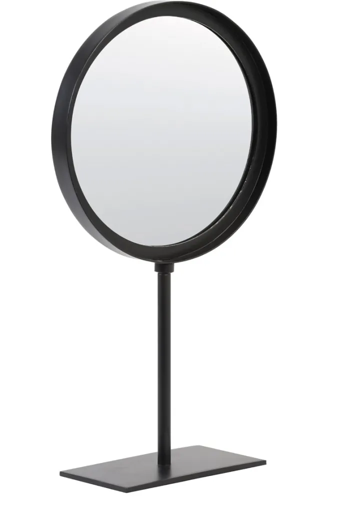 Light en Living Spiegel rond 25x10x45 cm LURI mat zwart