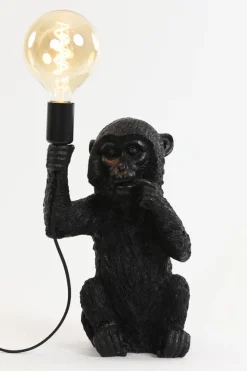 Light en Living Tafellamp aap zwart - Speelse verlichting voor jouw interieur