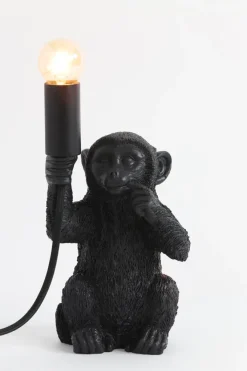Light en Living Tafellamp aap zwart - Speelse verlichting voor jouw interieur