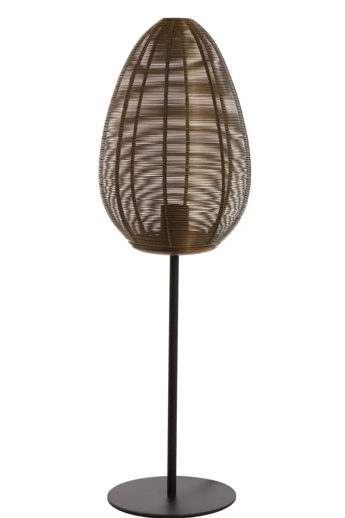 Light en Living Tafellamp Ø20×67 cm YAELLE antiek brons+mat zwart